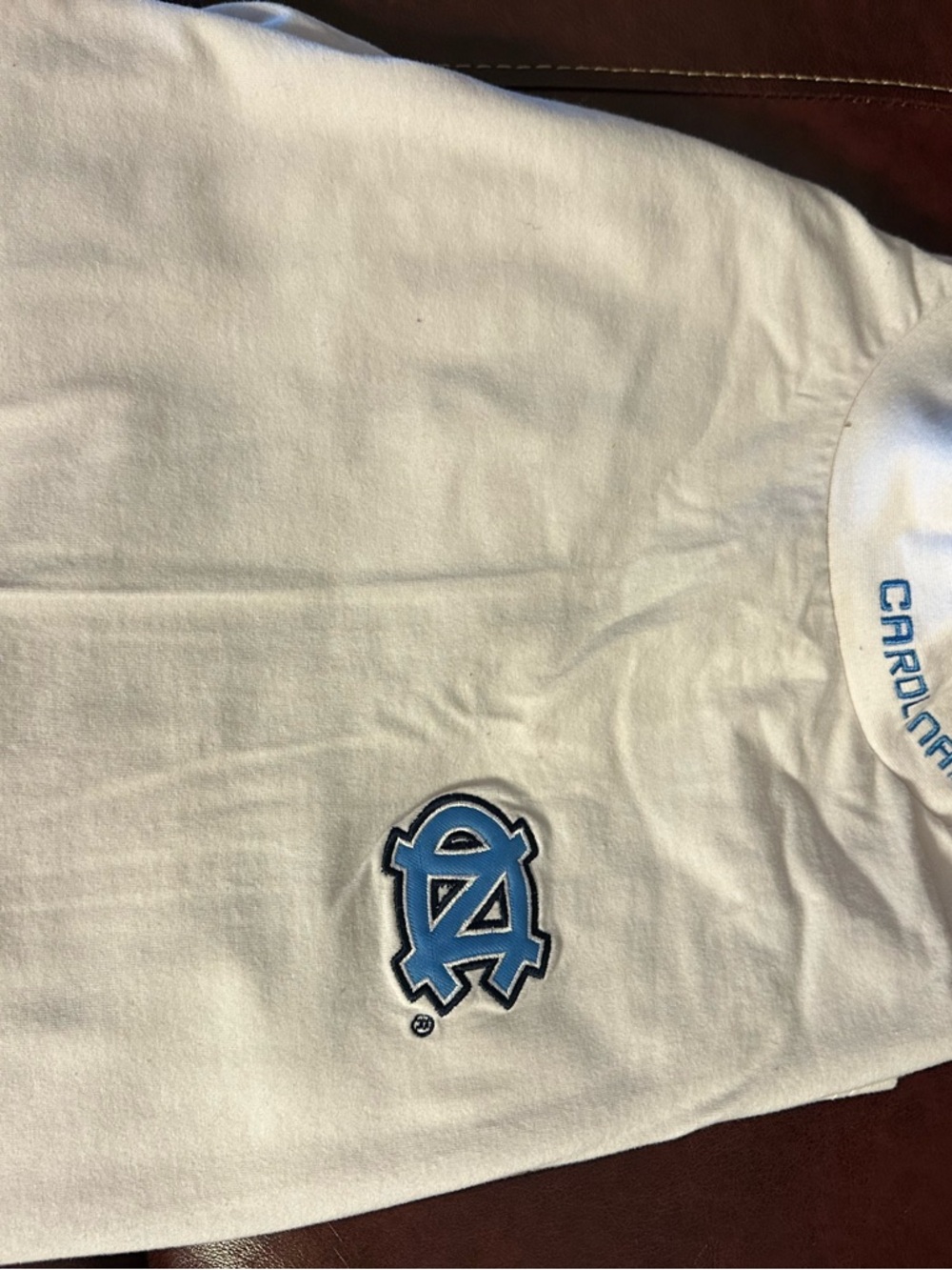 White Women’s Sweatshirt with Blue Logo